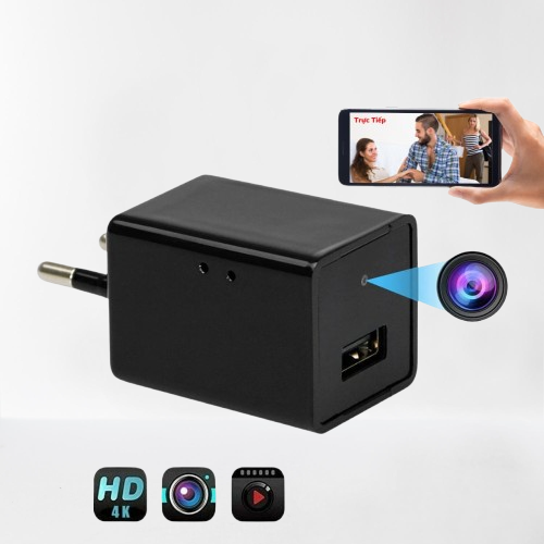 camera ngụy trang cốc sạc điện thoại