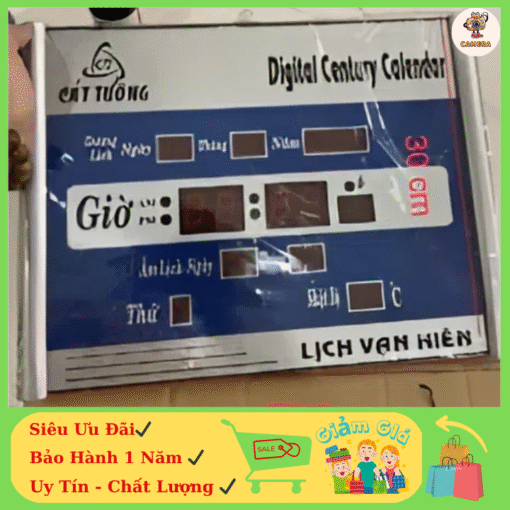 Camera đồng hồ treo tường lịch vạn niên