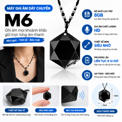 Máy ghi âm mặt dây chuyền M6 cao cấp ChatGPT Image 23 09 30 5 thg 10 2026