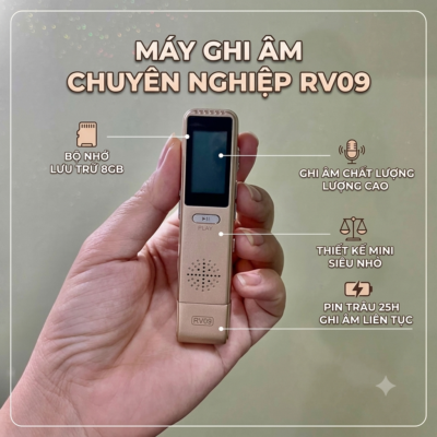 Máy ghi âm RV09 chuyên nghiệp 8GB 35H liên tục Gemini Generated Image 6jgn7q6jgn7q6jgn